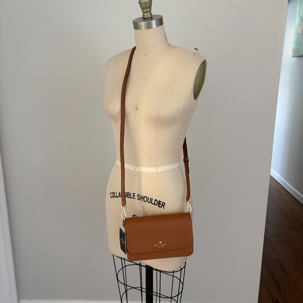 Kate Spade New York Madison Willow Mini Flap Crossbody Bag Brown NWT - Picture 10 of 10